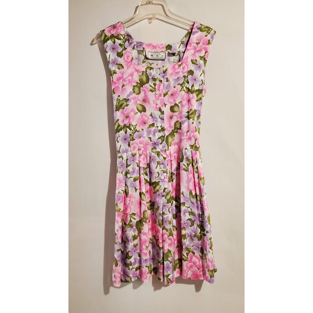 Miss Erika MEI Vtg 90s Y2K Floral Cottage Fairy Tie Back Romper Womens Size M